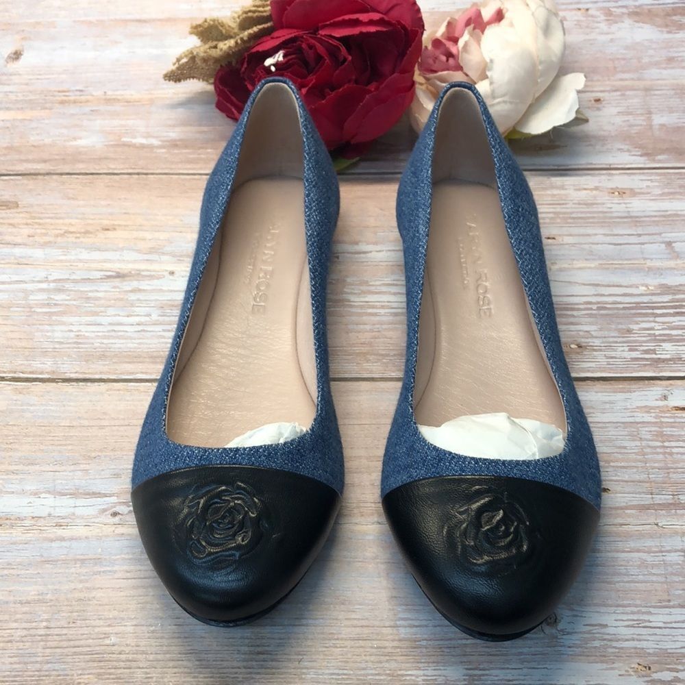 Taryn Rose Blue Rosa Flats 8.5M - Picture 3 of 8